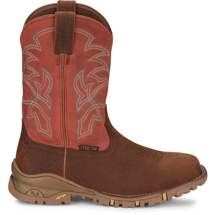 Men's Tony Lama Roustabout 11" Steel Toe Waterproof Work Boot TW5007 - Crazy House Western Wear