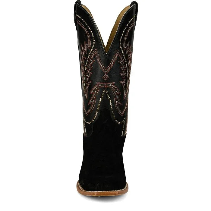 Men's Tony Lama Black Jax 13" Western Cutter Toe Boots RN3540