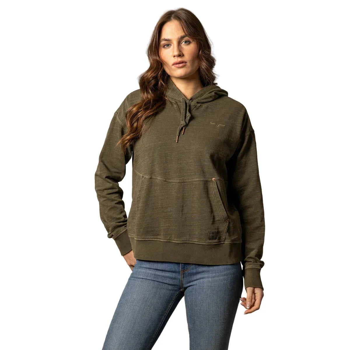 Women's Kimes Ranch Dark Olive Tess Western Hoodie
