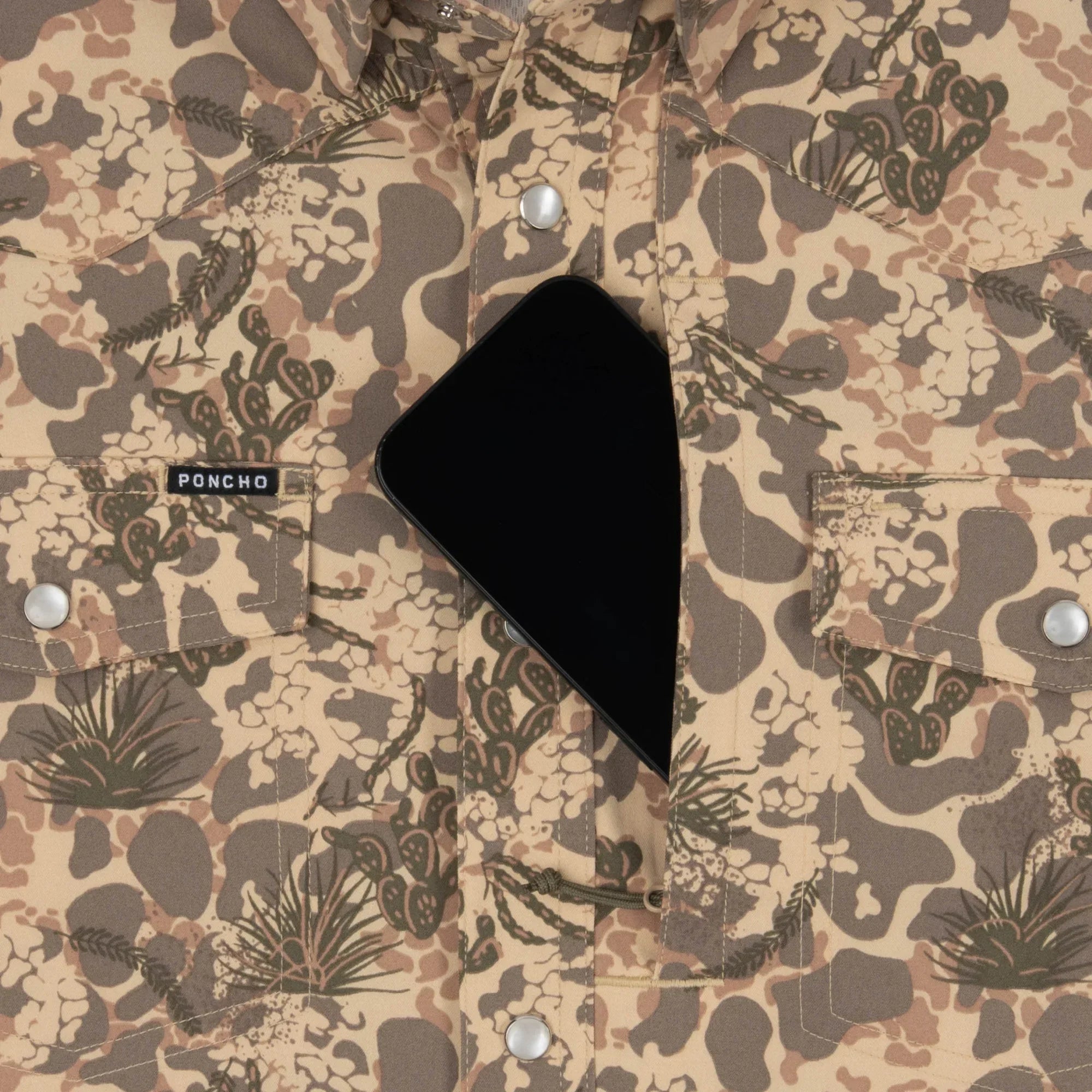 Poncho Men's "The Abilene" Short Sleeve Snap Shirt