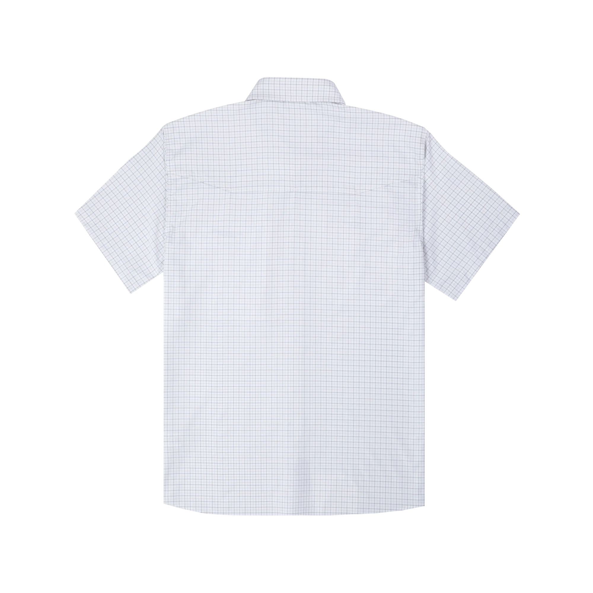 Men's Poncho Short Sleeve "The Auctioneer" White Snap Shirt