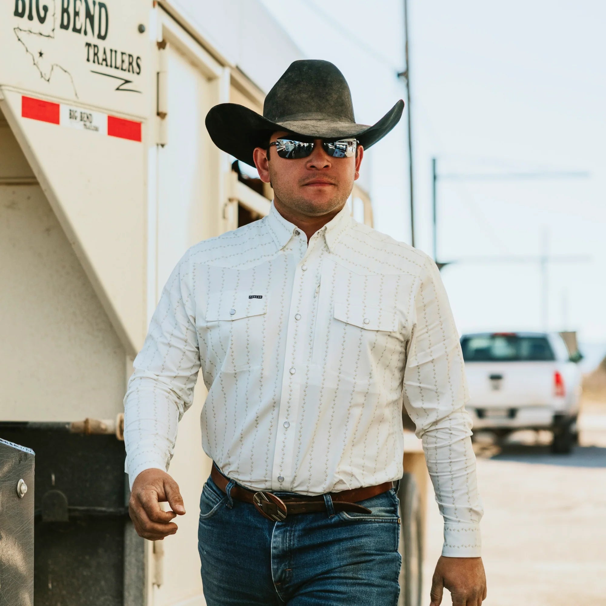 Men's Poncho The Crockett Long Sleeve Snap Shirt