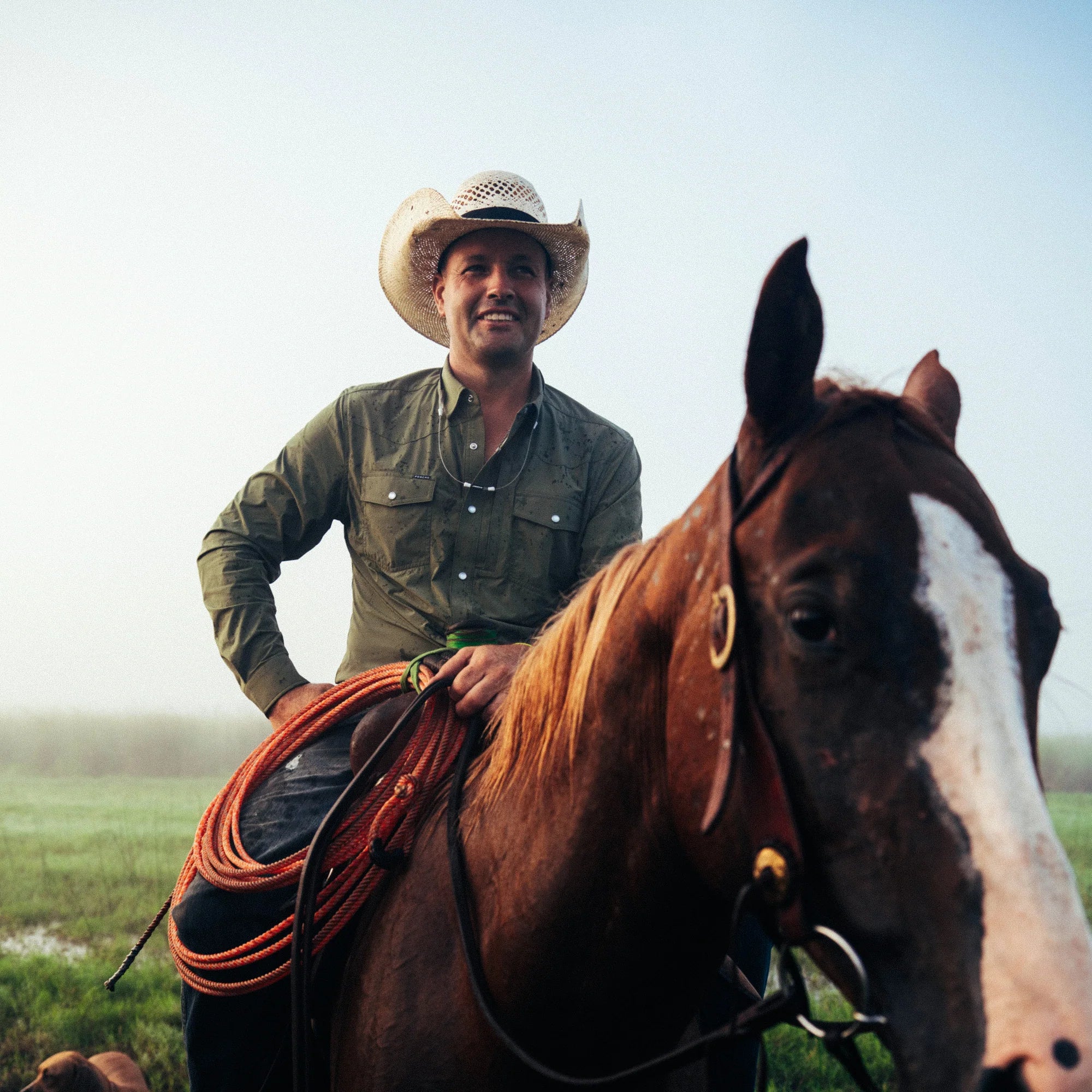 Men's Poncho The Fence Stretcher Long Sleeve Button Up Shirt
