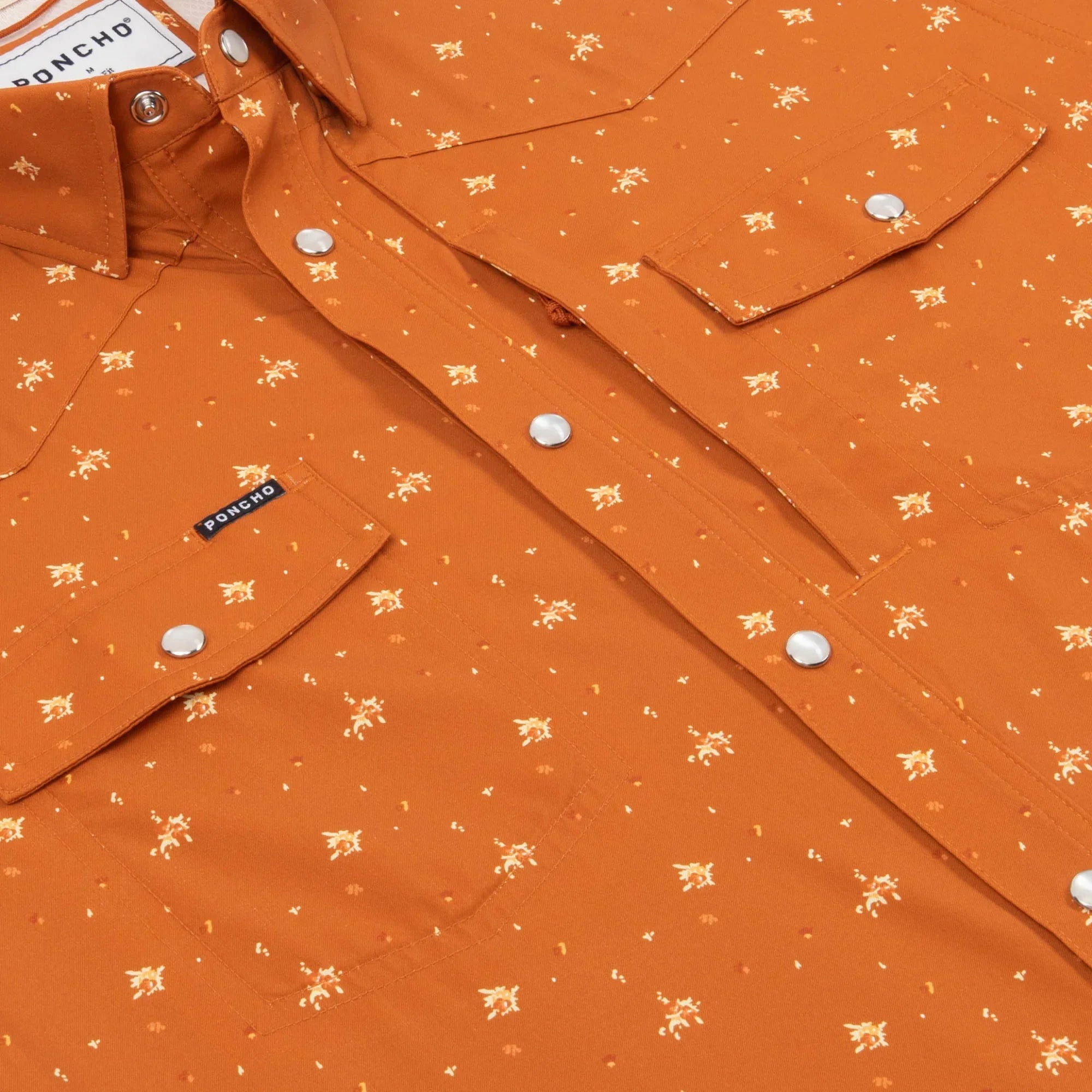 Men's Poncho "The Fourth and Five" Short Sleeve Snap Shirt