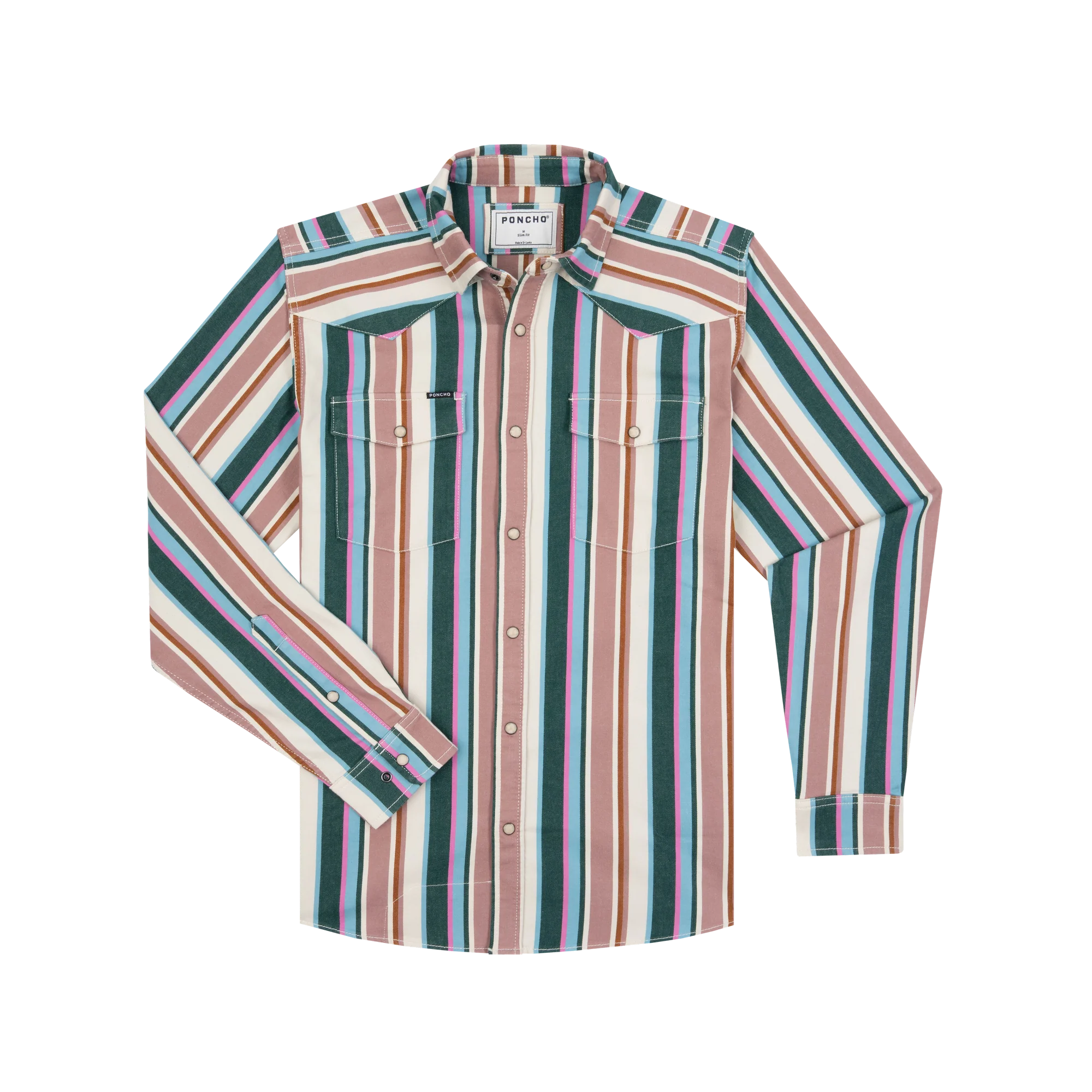 Men's Poncho Long Sleeve " The Frontman" Snap Shirt