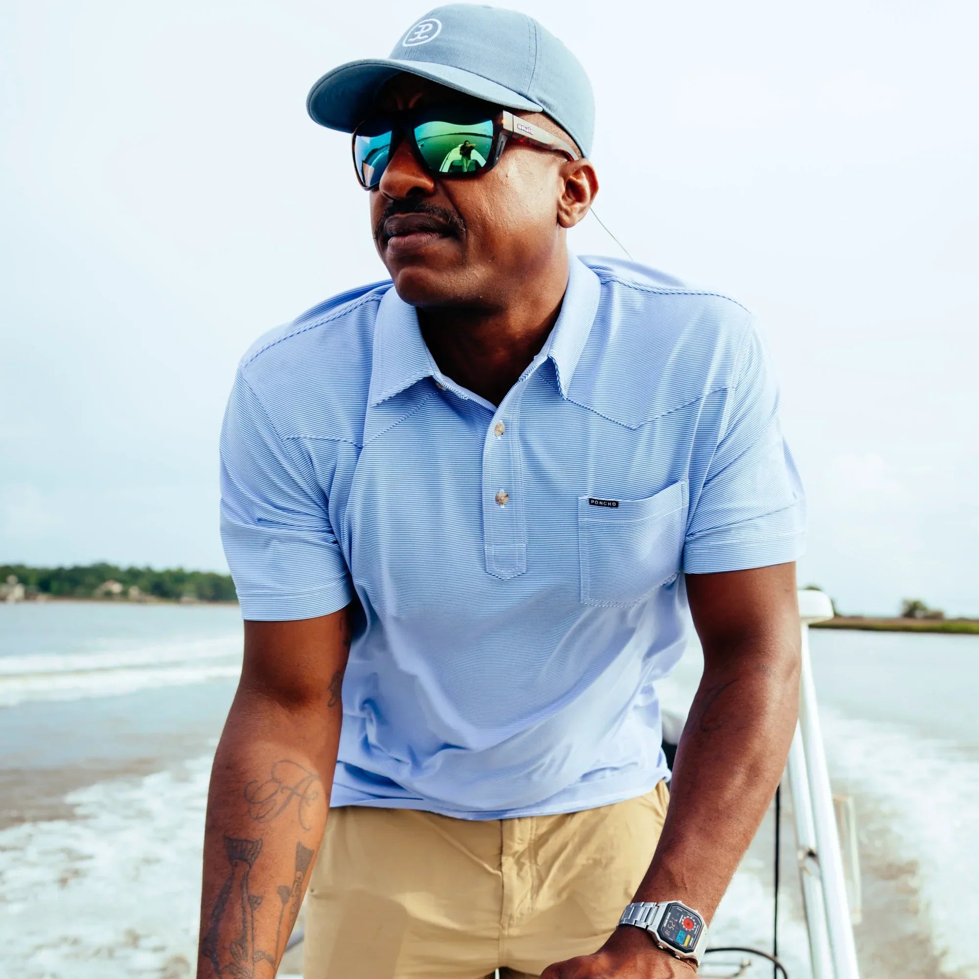Men's Poncho Short Sleeve "The Haulover Inlet" Polo