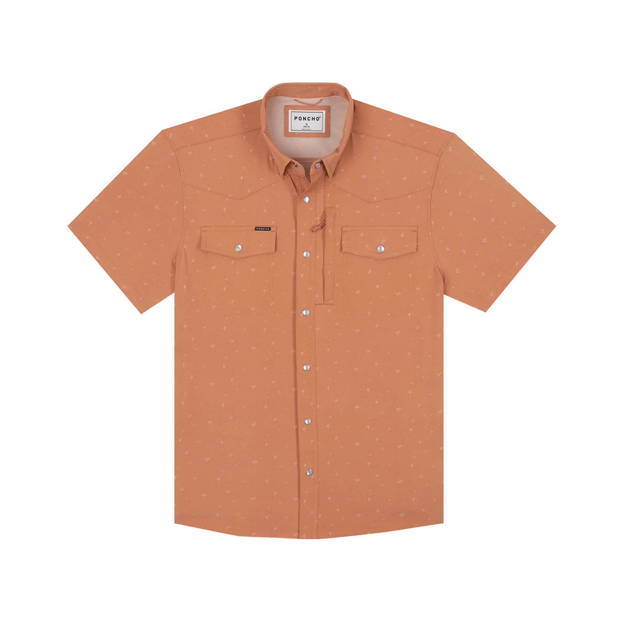Men's Poncho Short Sleeve "The Joshua Tree" Pearl Snap Shirt