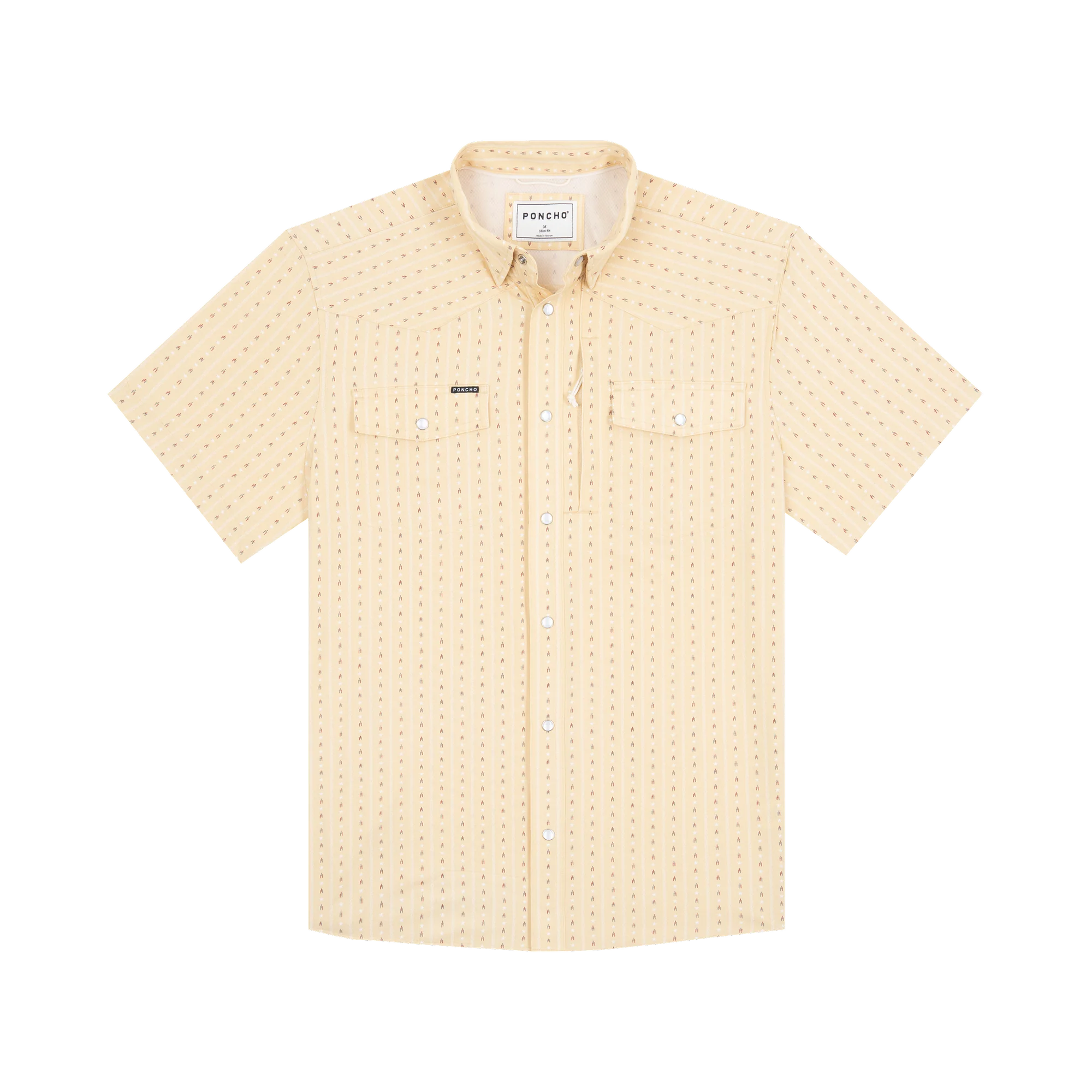 Men's Poncho Short Sleeve "The Liberty Bell" Snap Shirt