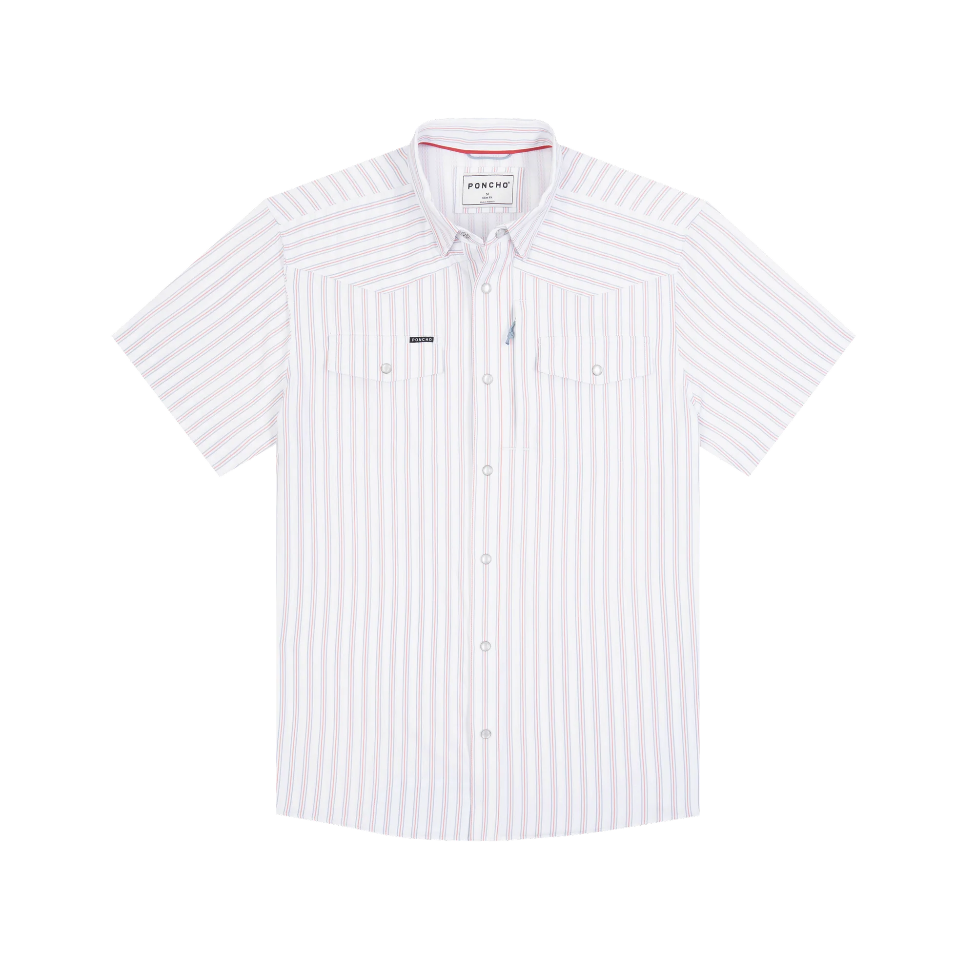 Men's Poncho "The Old Glory" Short Sleeve Snap Shirt