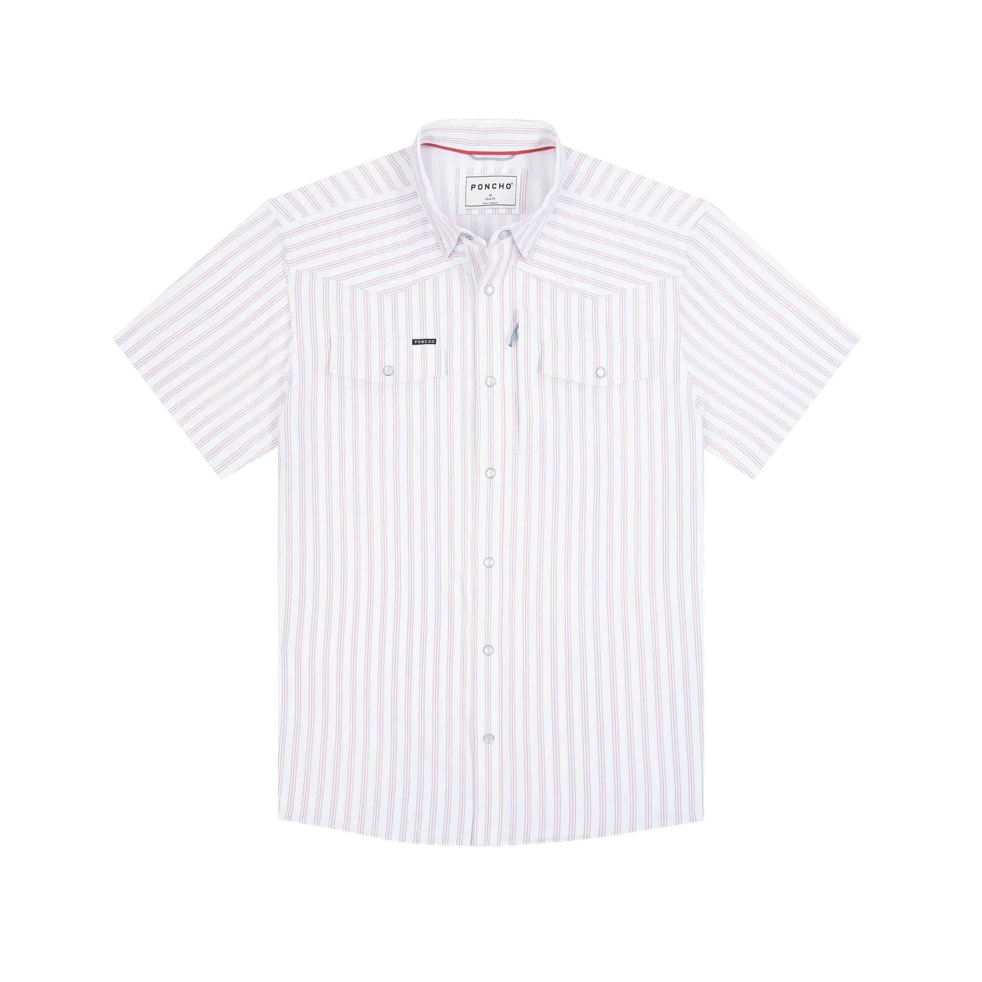 Men's Poncho "The Old Glory" Short Sleeve Snap Shirt