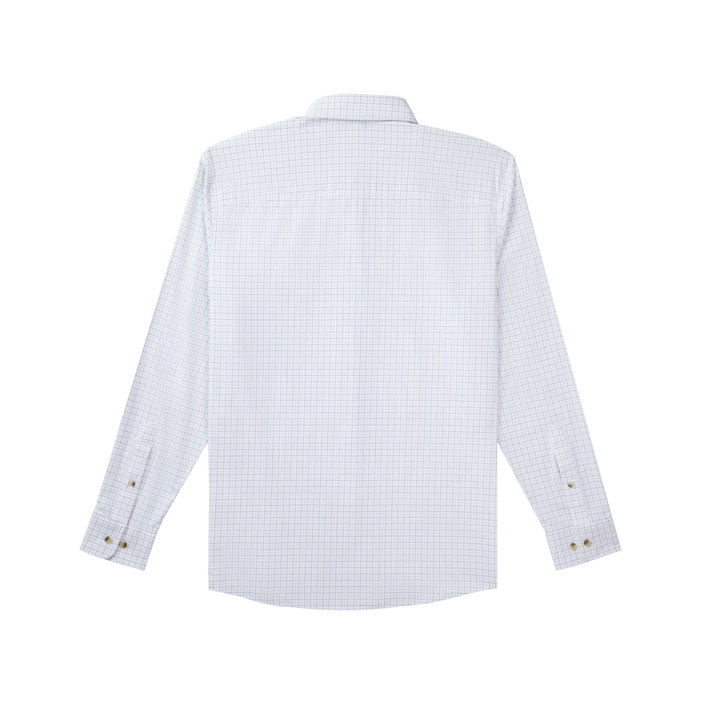 Men's Poncho "The Palmetto" White Long Sleeve Button Up Shirt