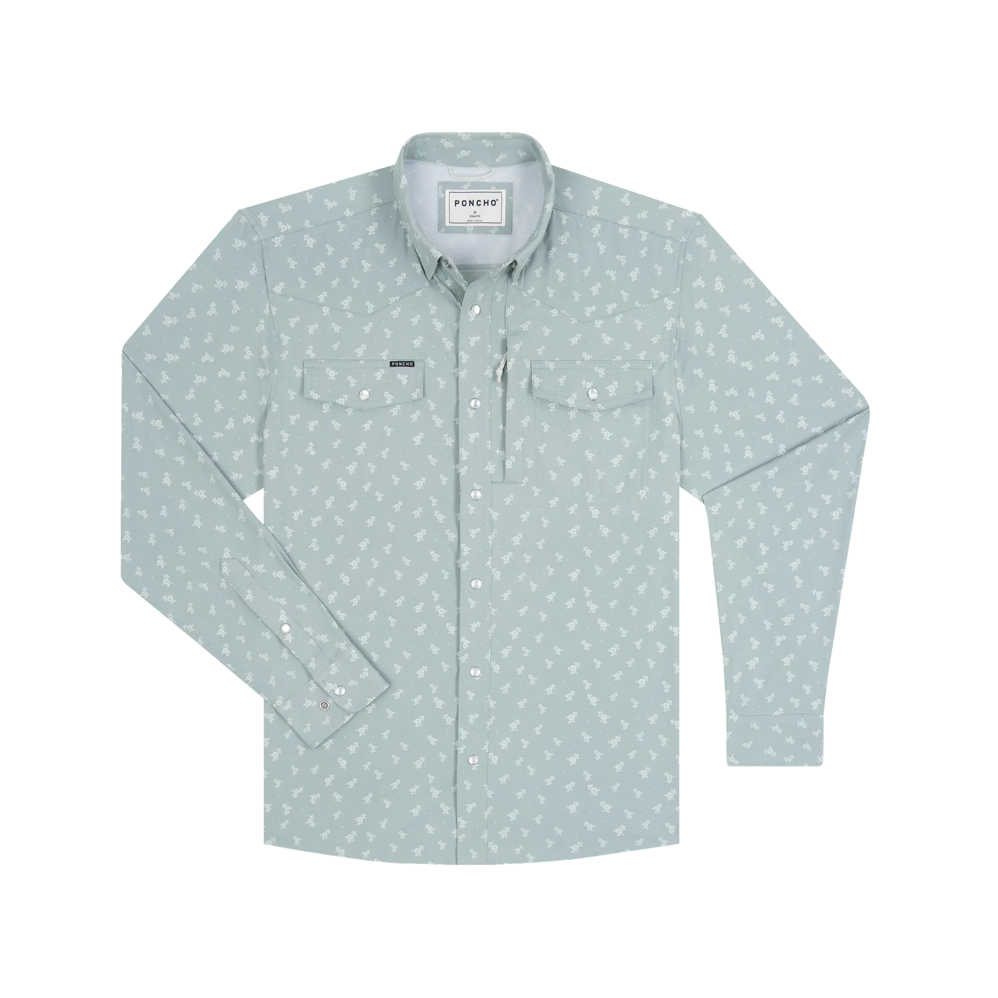 Men's Poncho Long Sleeve "The St.Helens" Pearl Snap Shirt