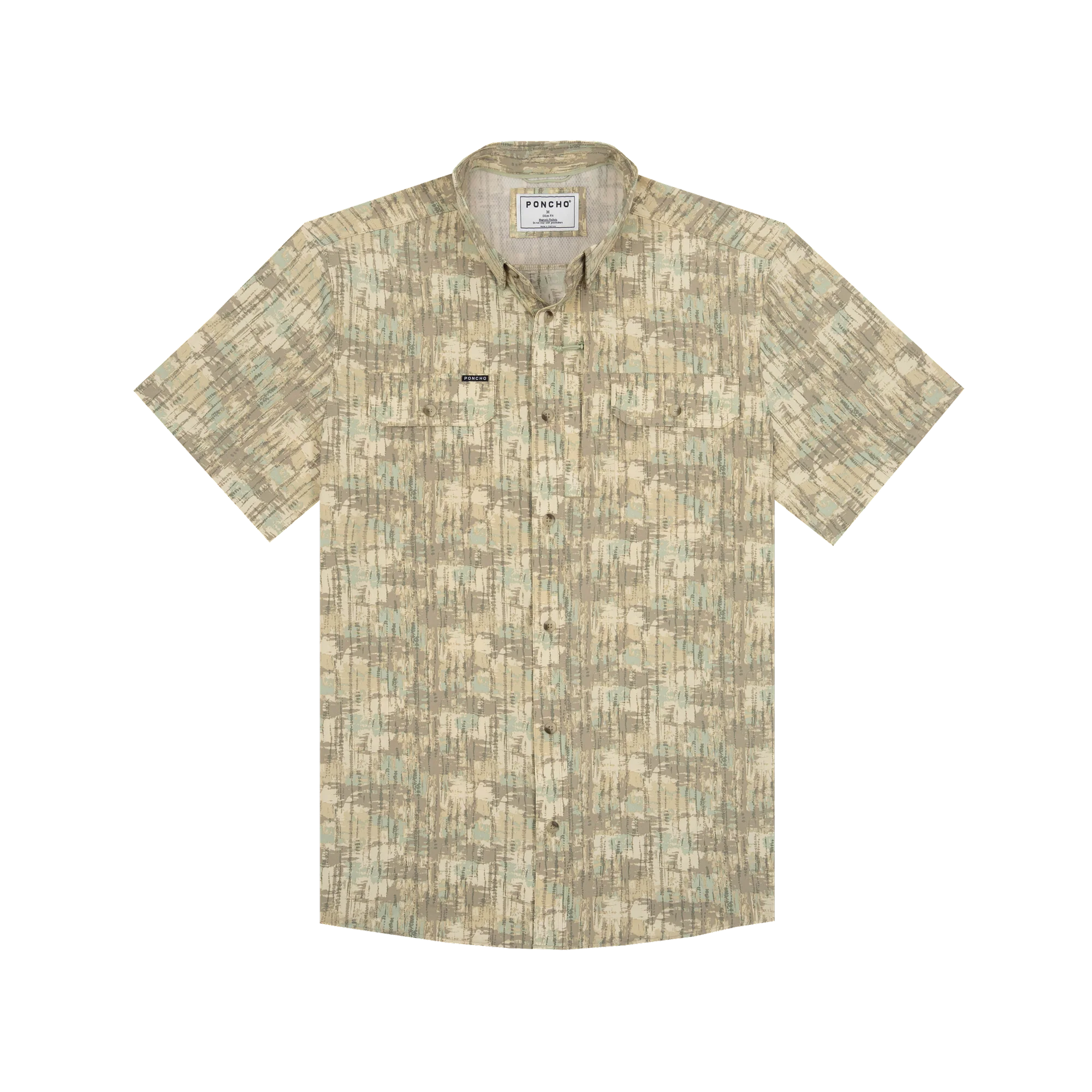 Men's Poncho Short Sleeve "The Swamp Donkey" Button Up Shirt