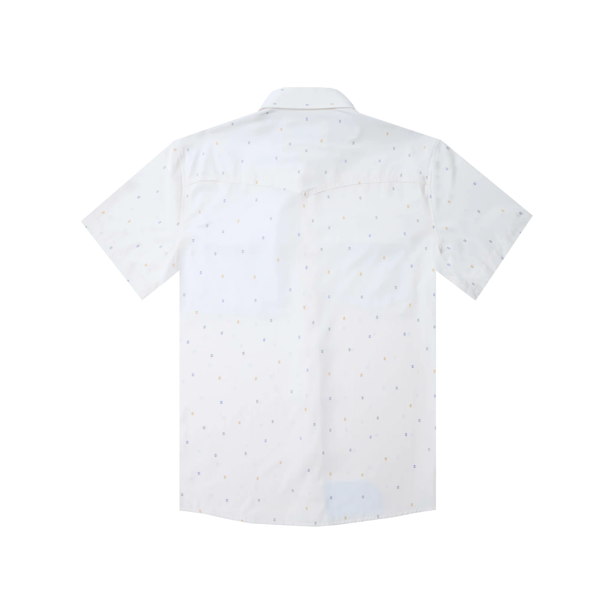 Men's Poncho The Tchoupitoulas White Short Sleeve Snap Shirt