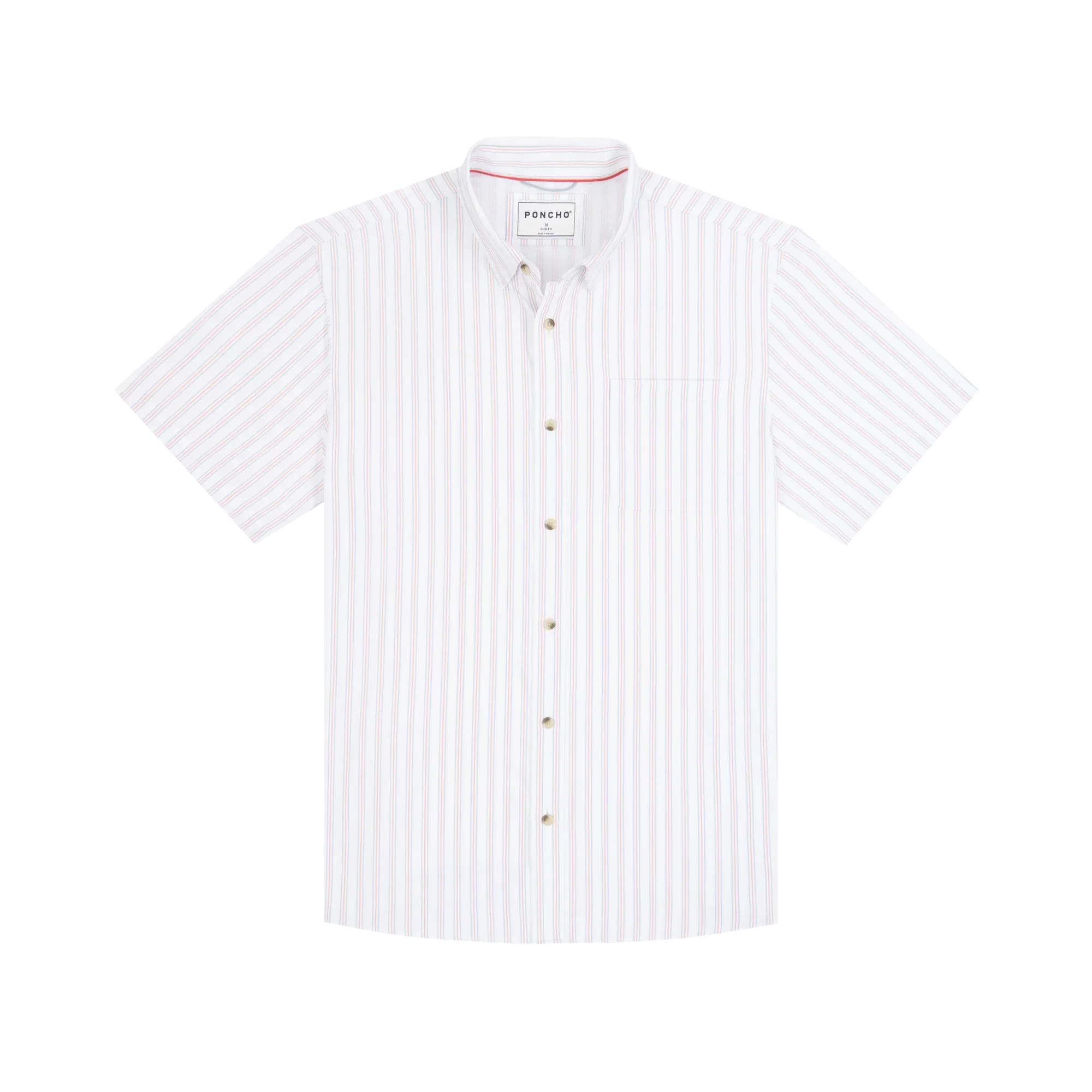 Men's Poncho "The Uncle Sam" Short Sleeve Button Up Shirt