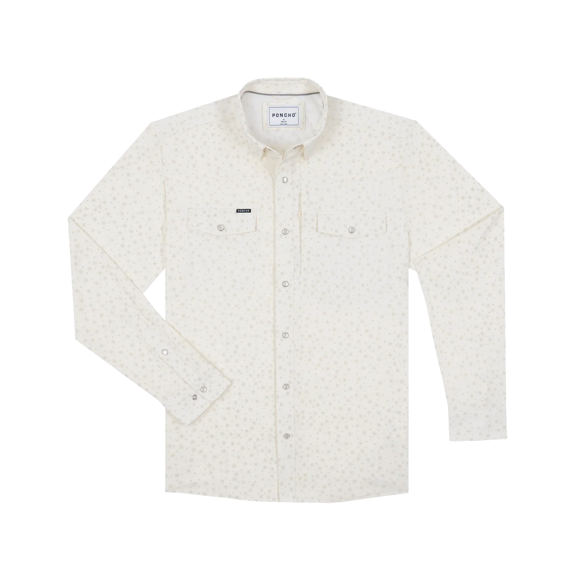 Men's Poncho Long Sleeve "The Vega" Pearl Snap Shirt