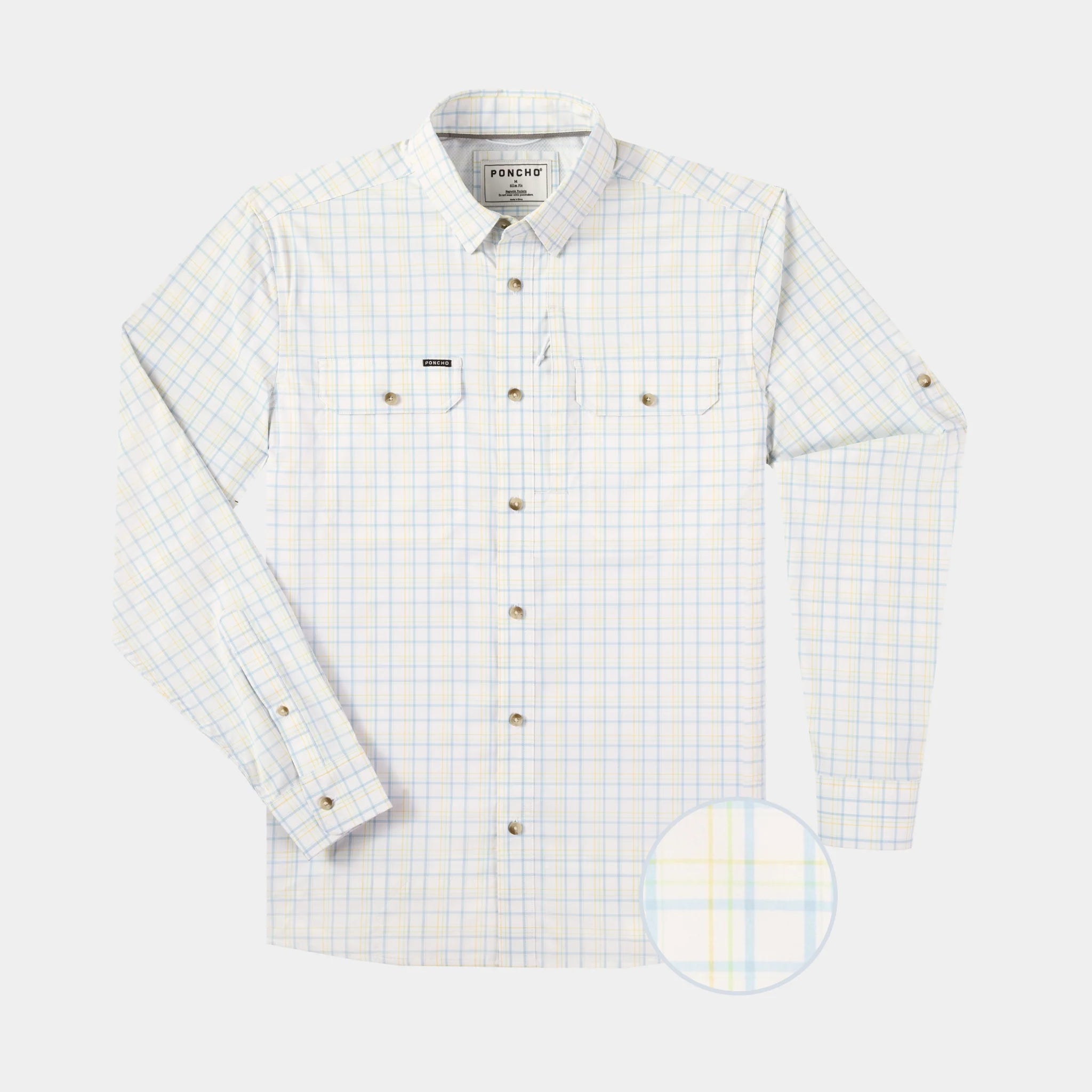 Men's Poncho Bird Island Button Up Shirt - Crazy House Western Wear