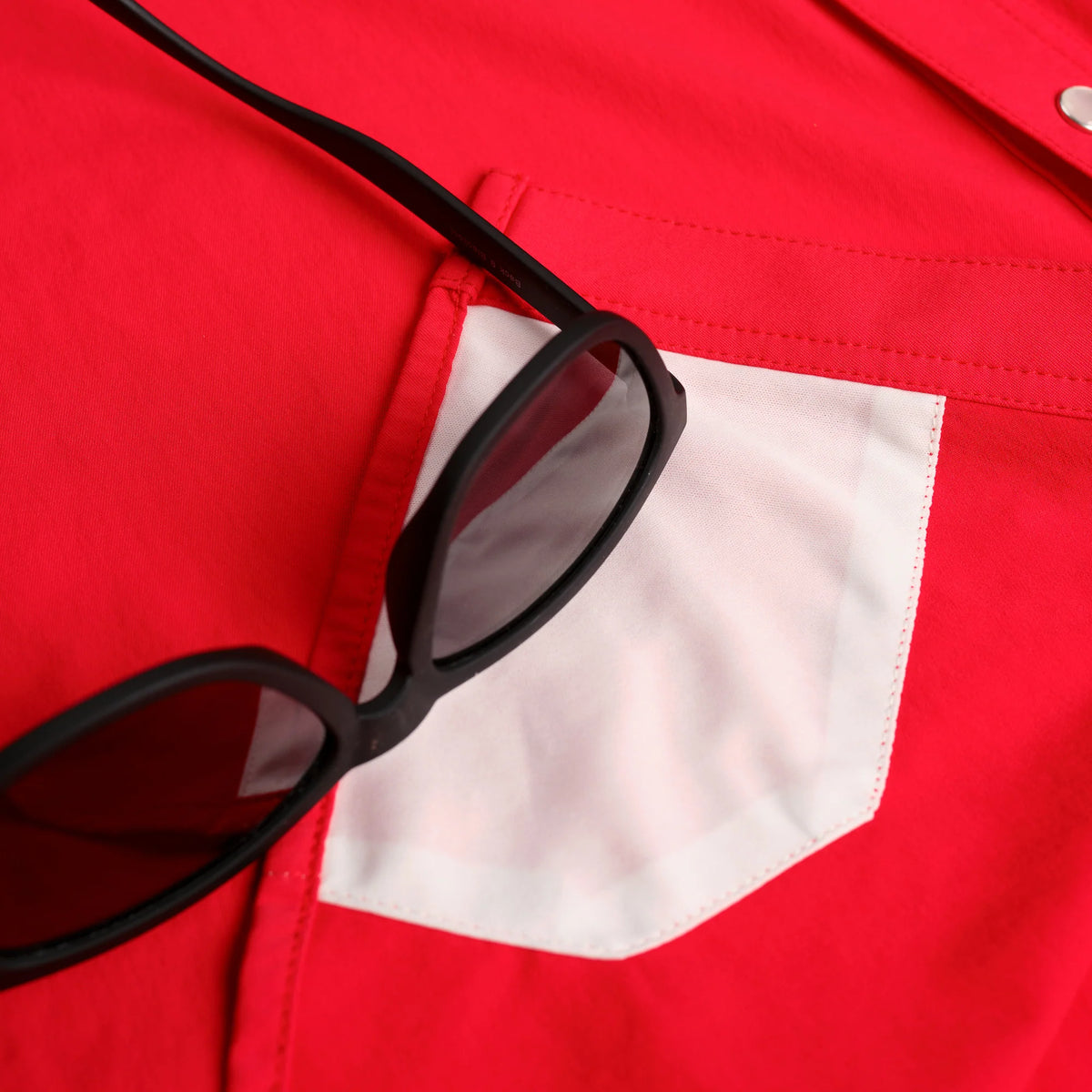 Poncho Men's Red "The Play Action" Pearl Snap Shirt