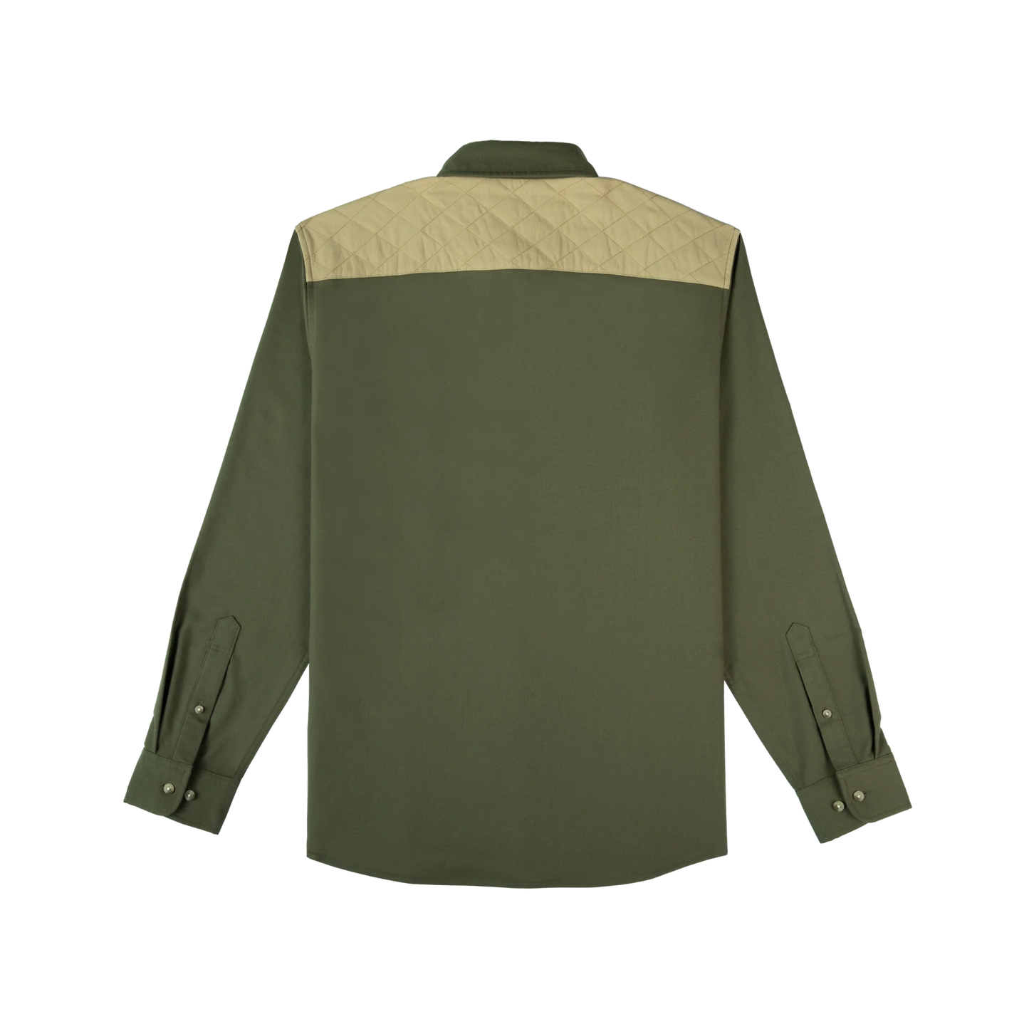 Men's Poncho "The Roosevelt" Green Long Sleeve Button Up
