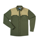 Men's Poncho "The Roosevelt" Green Long Sleeve Button Up
