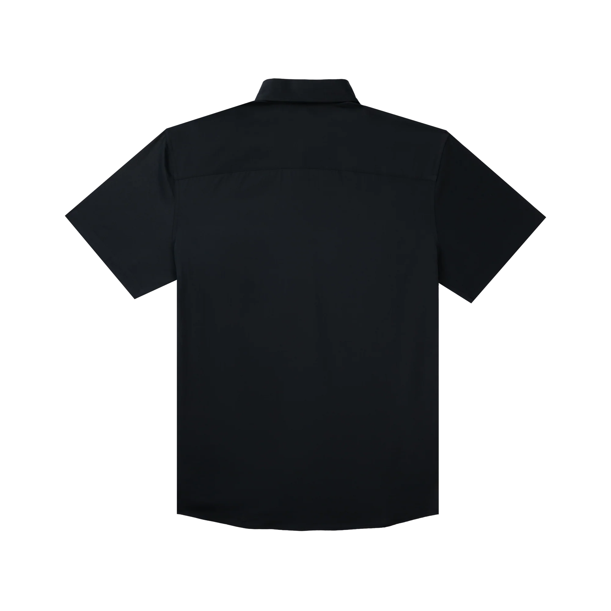 Men's Poncho Black "The Smokestack" Short Sleeve Button Up