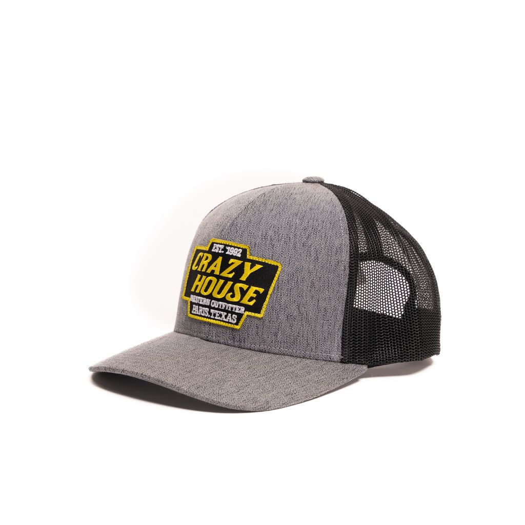 Crazy House Grey and Black Cap with Outfitter Patch - Crazy House Western Wear