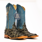 Anderson Bean Gray Big Bass with 13" Blue Mad Dog Top - Crazy House Western Wear