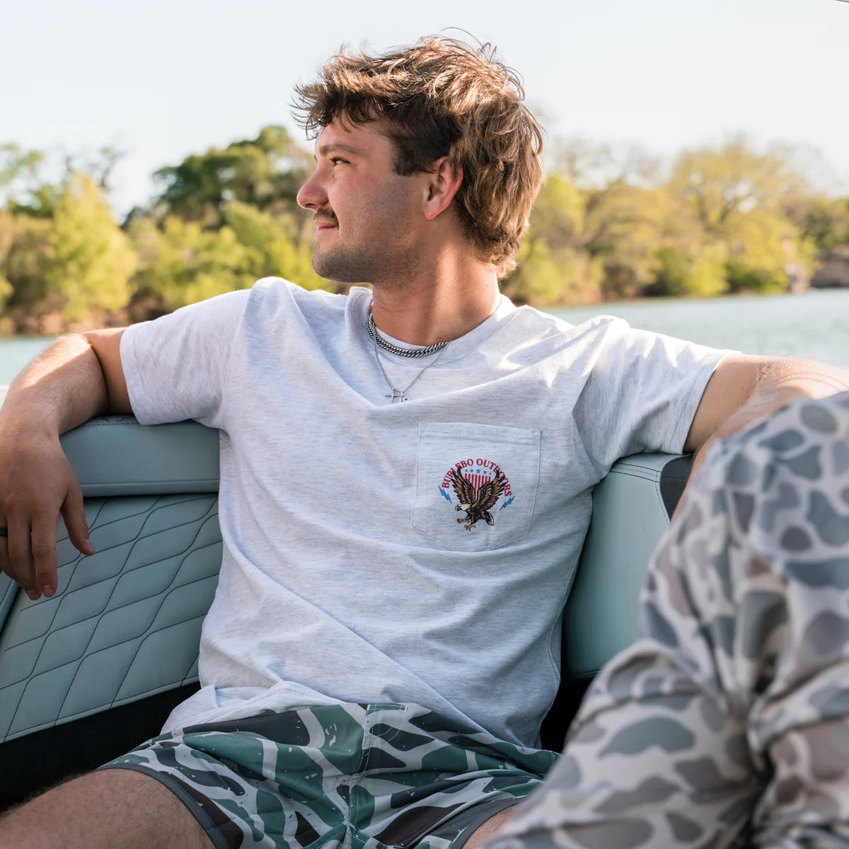 Men's Burlebo Land of The Free - Heather Ash Grey LOF-SS-AG - Crazy House Western Wear