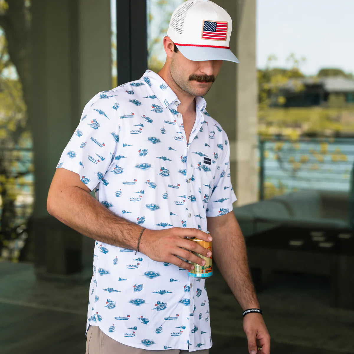 Men's Burlebo Performance Button Up - Lake Weekend PBU-LKWK - Crazy House Western Wear