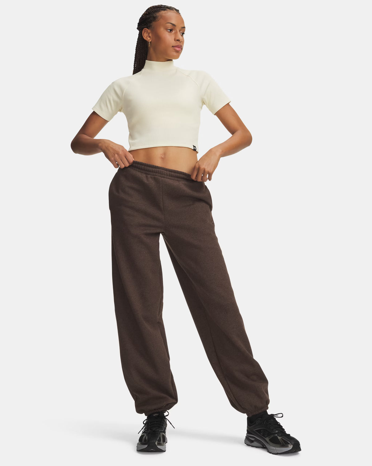 Under Armour Women's Peppercorn Icon Fleece Sweatpants 6013546-201