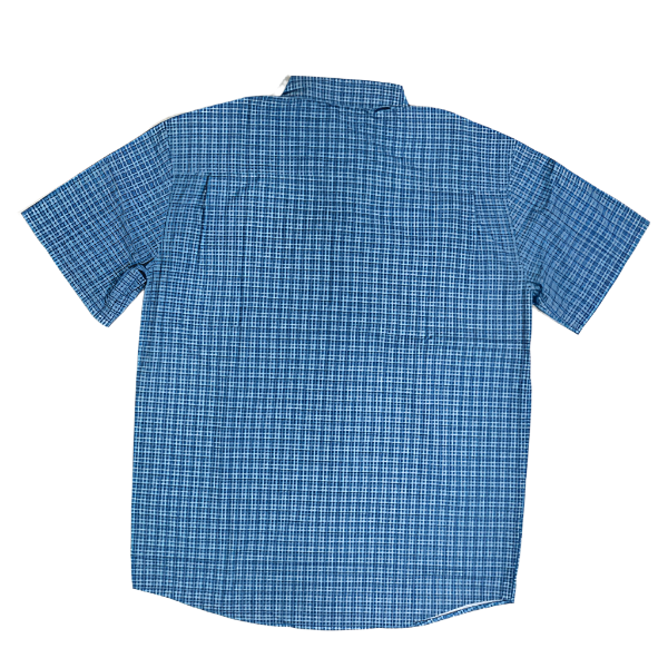 Men's Huk Tide Short Sleeve Blue Checkers H1500220-455