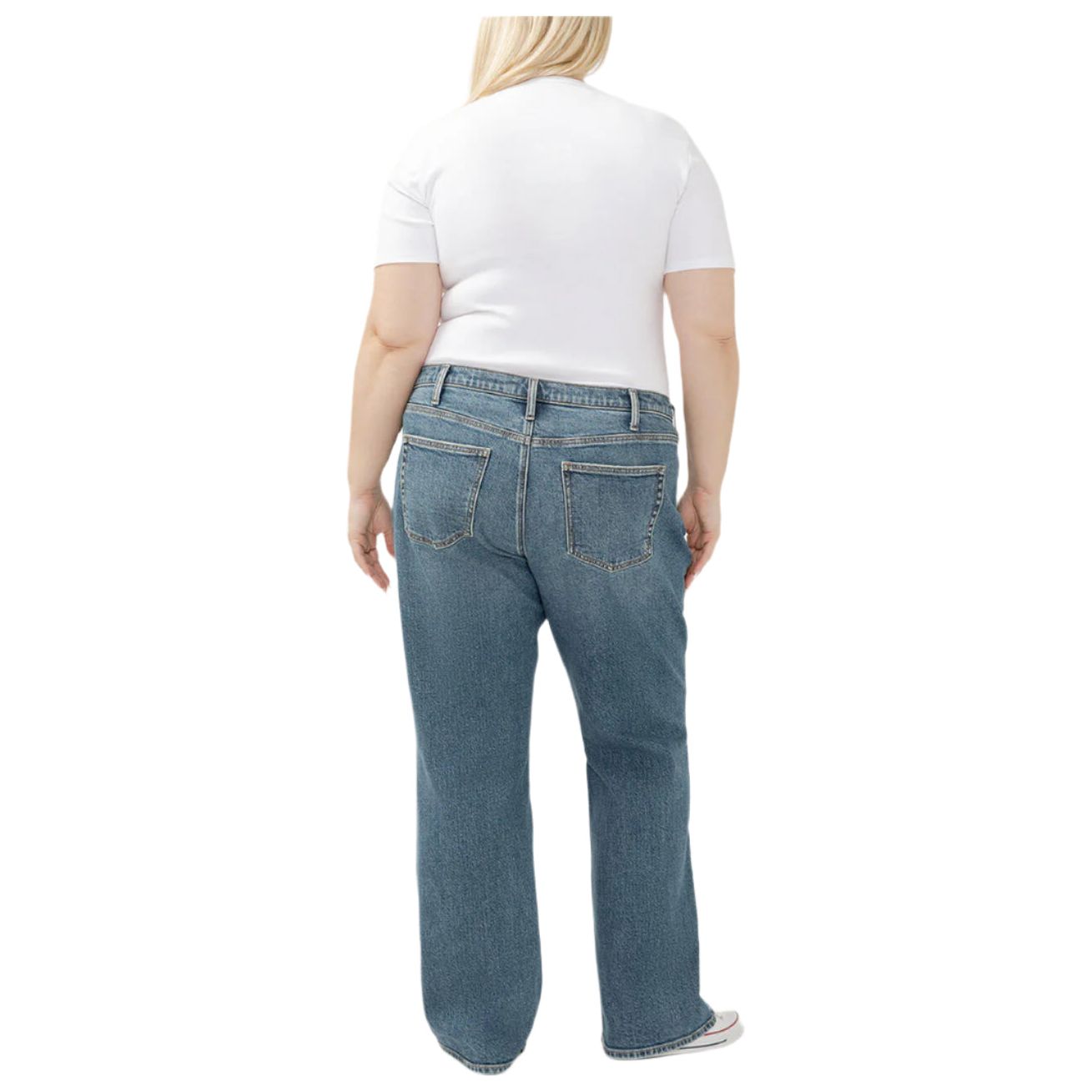 Women's Silver Mid Rise Baggy Bootcut Jeans WW27768AGR316 - Crazy House Western Wear