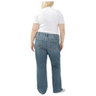 Women's Silver Mid Rise Baggy Bootcut Jeans WW27768AGR316 - Crazy House Western Wear