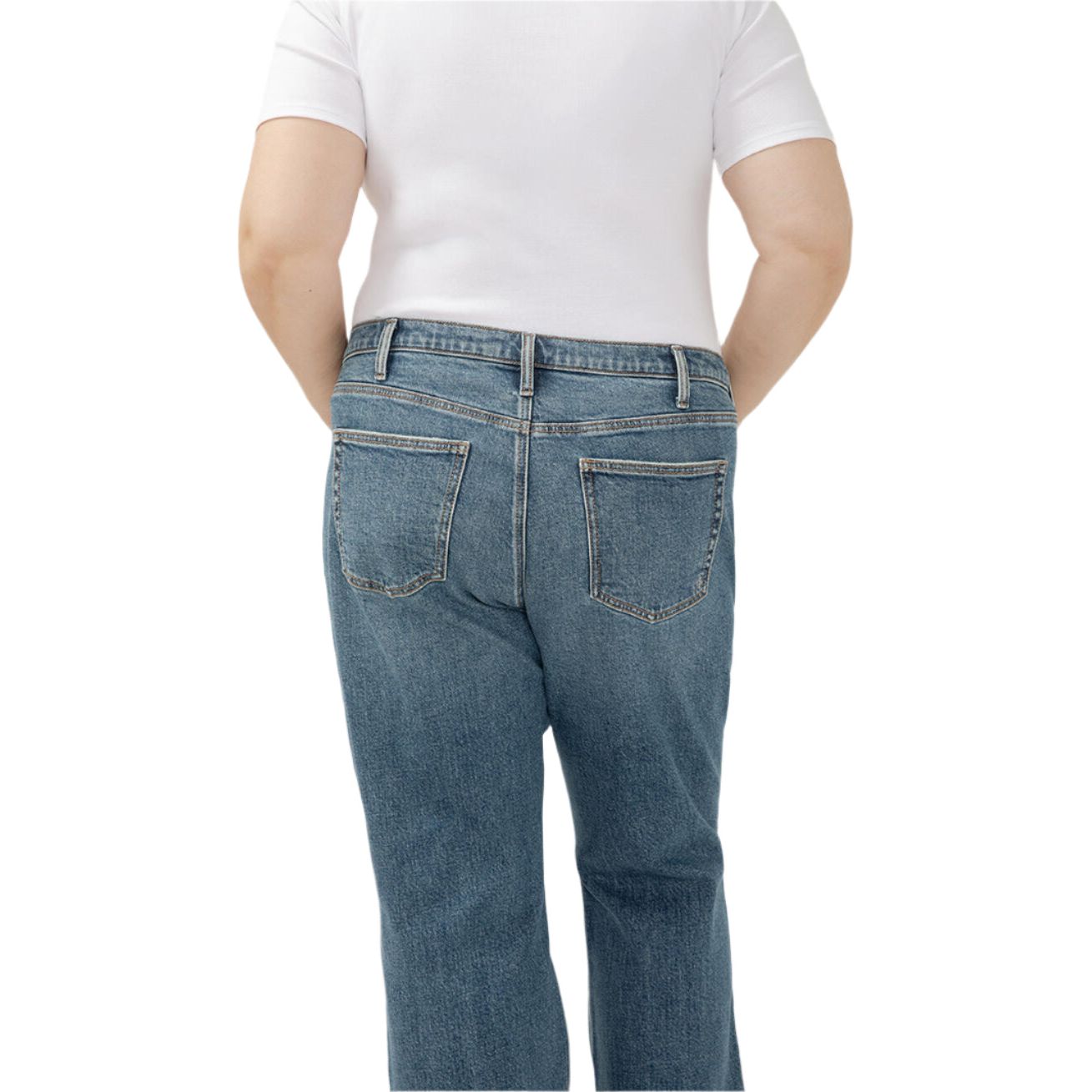 Women's Silver Mid Rise Baggy Bootcut Jeans WW27768AGR316 - Crazy House Western Wear