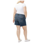 Women's Silver Suki Mid Rise Long Shorts Plus Size W53971ADM362 - Crazy House Western Wear