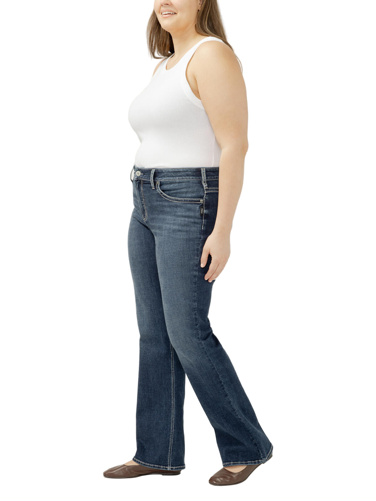 Women's Silver Suki Mid Rise Bootcut Jeans W93719ECF384