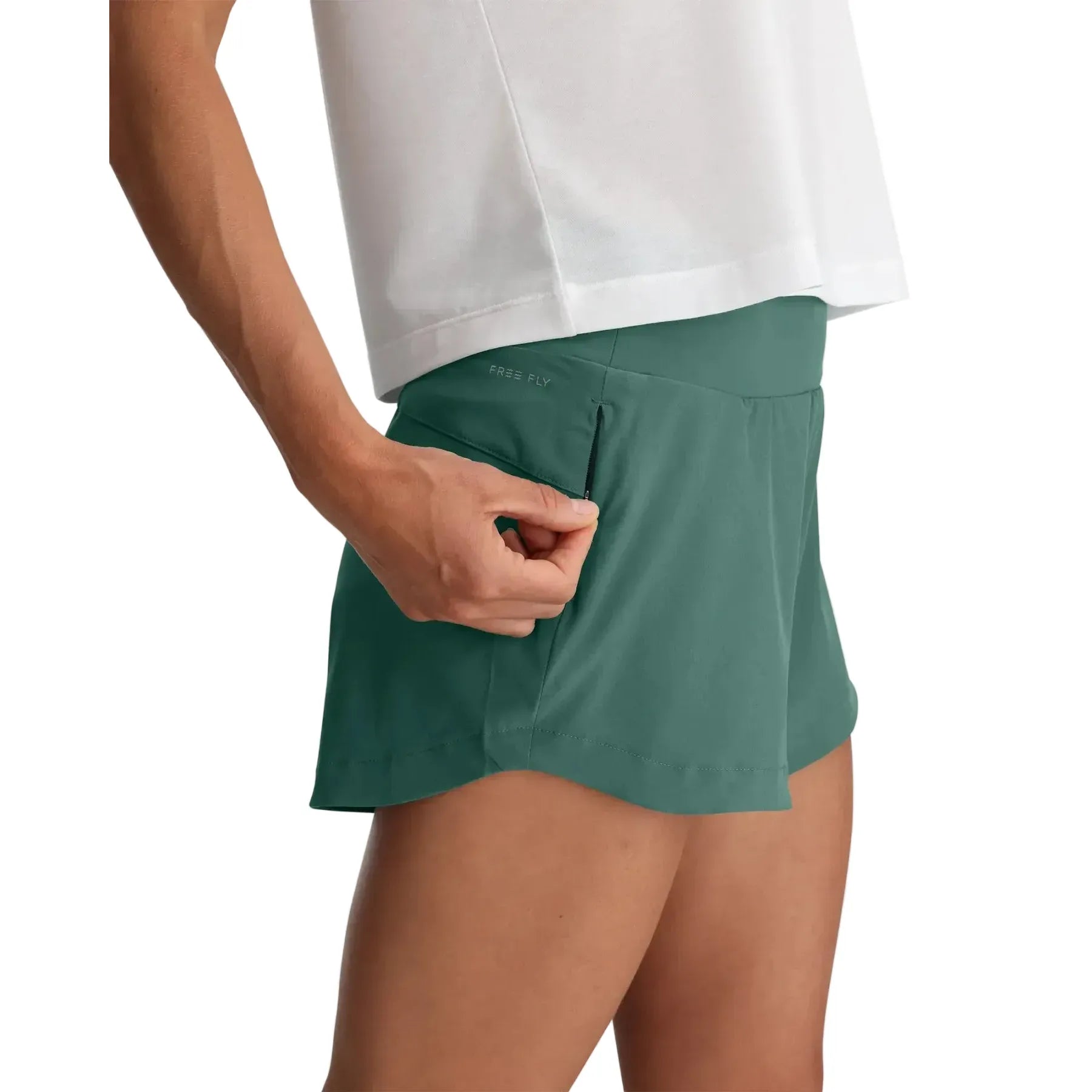 Women's Free Fly Sea Pine Bamboo-Lined Active Breeze Shorts -3" WLABS3-535