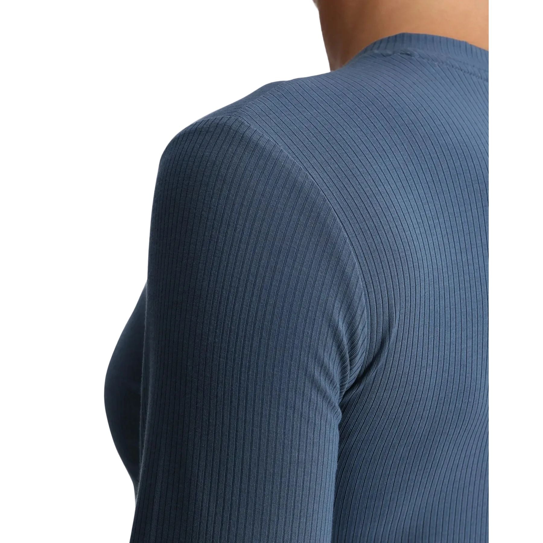 Women's Free Fly Pacific Blue Ribbed Bamboo Long Sleeve WRIBLS-421
