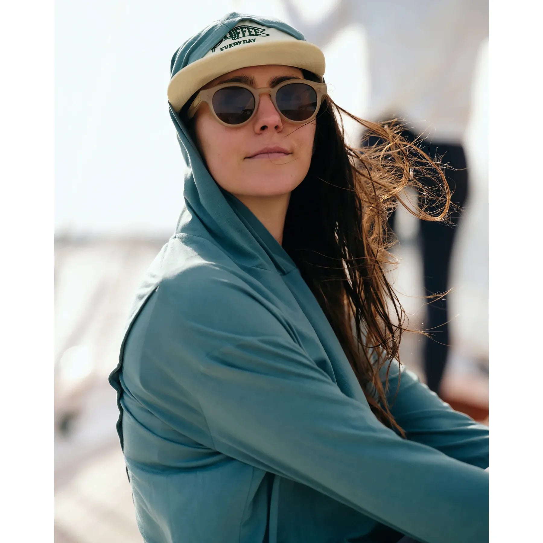 Women's Free Fly Sea Pine Bamboo Shade Crossover Hoodie FF612-535