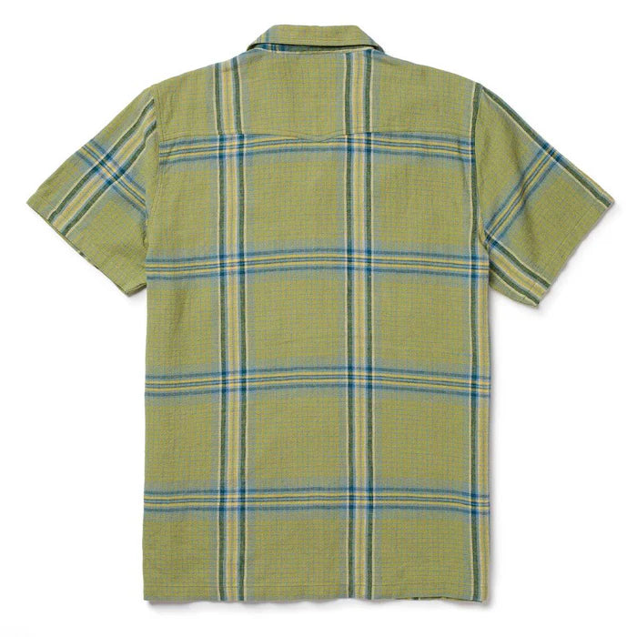 Men's Seager Moss Grid Plaid Whippersnapper Short Sleeve Shirt MSSP26WHIPGRN