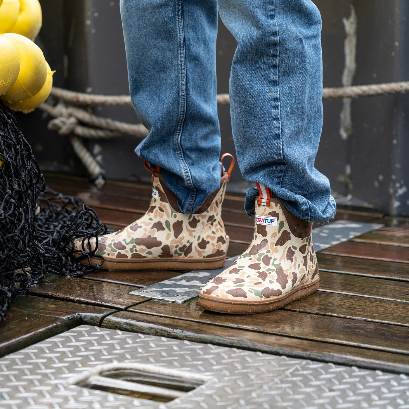Men's XTRATUF Duck Camo Ankle Deck Boot XMABDCAM