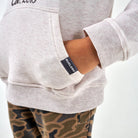 Boy's Burlebo Heather Oatmeal Whitetail Deer Fleece Hoodie