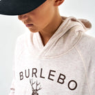 Boy's Burlebo Heather Oatmeal Whitetail Deer Fleece Hoodie