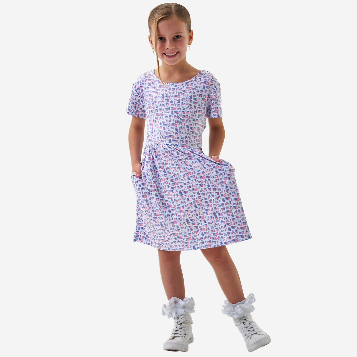 Girl's Burlebo Old Glory Moxie Dress Y-MOXD-OLDG