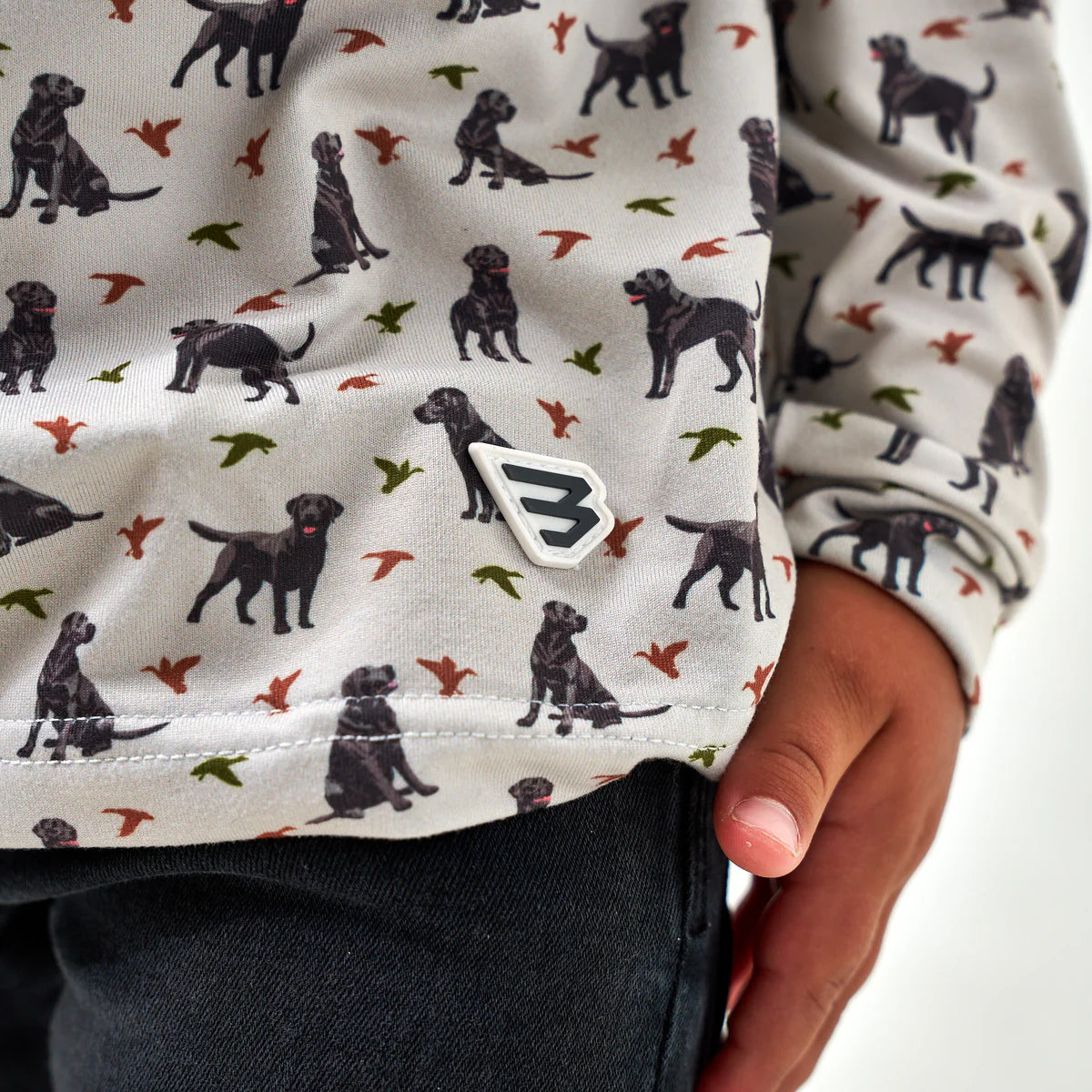 Boy's Burlebo Performance Hoodie Ducks and Dogs Y-PH-DAD