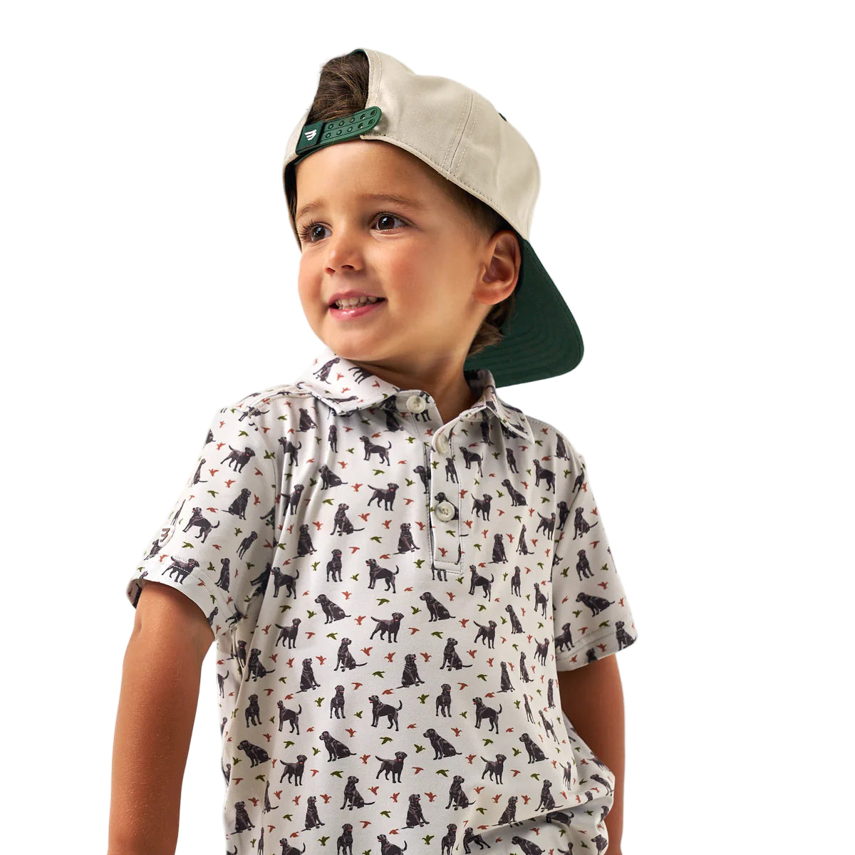 Boy's Burlebo Performance Polo Ducks and Dogs Y-PP-DAD