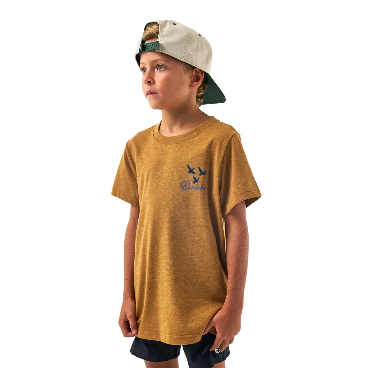 Boy's Burlebo Short Sleeve Tee Duck and Dogs Light Brown Y-SST-DKDG-LB