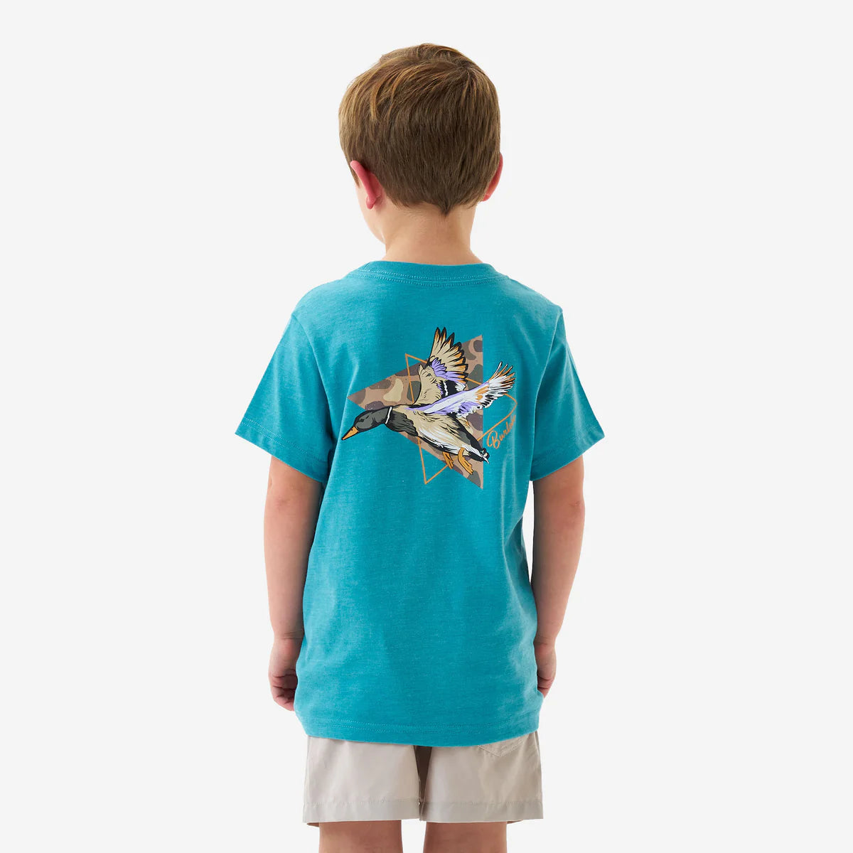 Boy's Burlebo Cyan Pintail Diving Duck Short Sleeve T-shirt Y-SST-PTRI-CYN