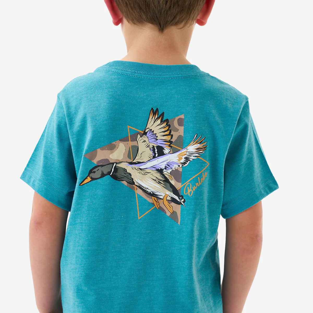 Boy's Burlebo Cyan Pintail Diving Duck Short Sleeve T-shirt Y-SST-PTRI-CYN