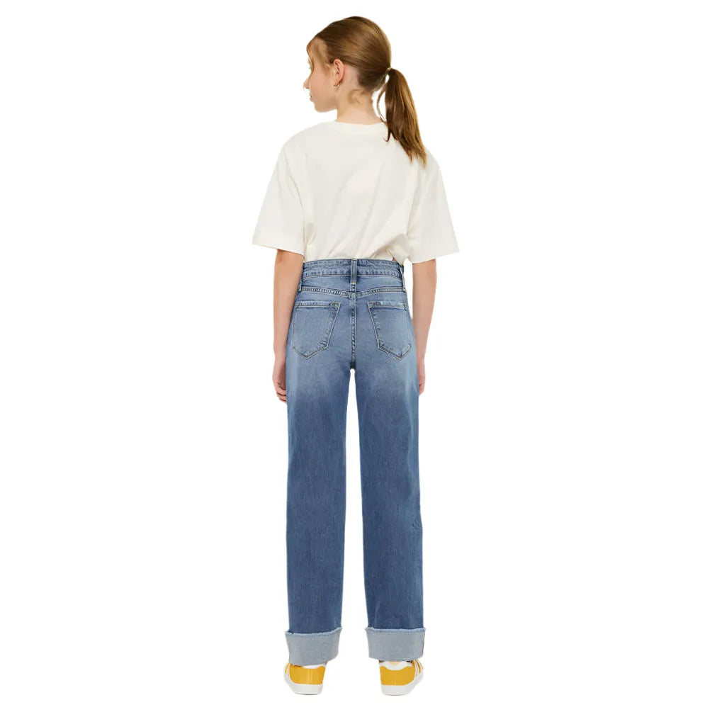 Girl's KanCan Nia High Rise Kids Straight Jeans YC20065M - Crazy House Western Wear
